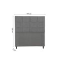 Ver imagem 2 de Cabeceira Estofada Box Casal Encosto para Cama Hylux 144x126 Chumbo