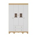 Ver imagem 7 de Guarda-roupa Infantil 122cm com Vidro 4 Portas e 2 Gavetas Ternura Multimóveis Mp4478 Madeirado/