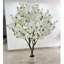 Ver imagem 2 de Árvore Artificial Cerejeira Branca Grande para Decoração com 2.50m, Planta Decorativa para Eventos