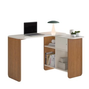 Escrivaninha Flexivél Nomad 1 Porta 4 Nichos Cinamomo/off White Artely