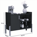 Ver imagem 3 de Aparador Luxor Buffet Café Luxor 1 Porta Pés Madeira Azul