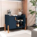 Ver imagem 2 de Aparador Luxor Buffet Café Luxor 1 Porta Pés Madeira Azul