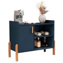 Ver imagem 1 de Aparador Luxor Buffet Café Luxor 1 Porta Pés Madeira Azul