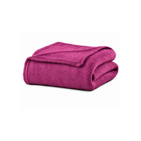 Manta Casal Lisa 1,8x2m Rosa Escuro - Camesa