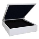 Ver imagem 1 de Cama Box Baú Casal Suede Branco 138x188