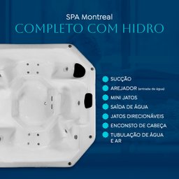 Spa Quadrado Montreal Completo com Hidro em Acrílico - 4