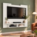 Ver imagem 1 de Painel para TV com Nicho Riviera 1,20m para TV 49 Branco Artico