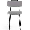 Ver imagem 6 de Kit 08 Cadeiras Decorativas Estofada Para Sala De Jantar Barcelona L02 Suede Cinza - Lyam Decor