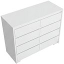 Ver mais imagens de Cômoda Marselha A04 10 Gavetas MDP MDF sem Puxador Branco Lyam Decor