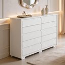 Ver imagem 2 de Cômoda Marselha A04 10 Gavetas MDP MDF sem Puxador Branco Lyam Decor