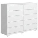 Ver imagem 7 de Cômoda Marselha A04 10 Gavetas MDP MDF sem Puxador Branco Lyam Decor