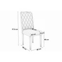 Ver imagem 2 de Conjunto: Mesa Sala Jantar Amora Tampo Madeirado C/ Vidro 90x170cm e 6 Cadeiras 2cad149 Freijo/off