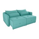 Ver imagem 2 de Sofá Cama 2 Lugares com Almofadas 205cm Celine Veludo Verde Menta Matrix