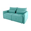 Ver imagem 1 de Sofá Cama 2 Lugares com Almofadas 205cm Celine Veludo Verde Menta Matrix