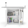 Tábua de Passar Roupa Top 02 Portas com Suporte para Ferro e Cabideiro Branco - Desk Design - 3