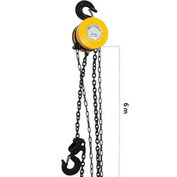 Talha Manual 2 Toneladas 2000 Kg com Corrente 6 Metros Elevação - 2