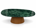 Ver imagem 3 de Mesa de Centro Éclat 80x60cm em Mármore Verde Guatemala - Freijó