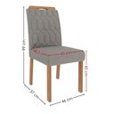 Ver imagem 4 de Mesa de Jantar Adele Mdf com 4 Cadeiras Estofadas Linho Grafite Molci