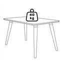 Ver imagem 7 de Mesa de Jantar Adele Mdf com 4 Cadeiras Estofadas Linho Grafite Molci