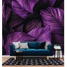 Papel de Parede 3D Painel 2,5M Folhas Dolar Roxo Escuro Vivo Jadim Realista Auto Colante Lavável - 1