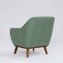 Ver imagem 5 de Poltrona Decorativa Pauline D07 Base Madeira Linho Mescla Verde - D’Rossi