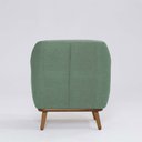 Ver imagem 4 de Poltrona Decorativa Pauline D07 Base Madeira Linho Mescla Verde - D’Rossi