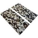 Ver imagem 2 de 2 Un Tapete de Couro Passadeira Marrom Misto 0,50x1,20