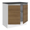 Ver imagem 6 de Balcão Armário de Cozinha 100% MDF 80 cm 2 Portas Branco/Rustic Acordes Madesa