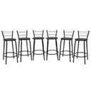 Ver imagem 1 de Kit 6 Banquetas para Bancada Flórida Preta 60cm Cozinha Gourmet Balcão Ilha Piscina Área de Lazer