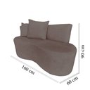 Ver mais imagens de Namoradeira Sofá 2 Lugares Yara Orgânica Suede Capuccino