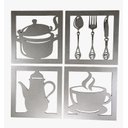Ver imagem 1 de Kit Decoração Cozinha:prata
