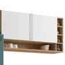 Armário Aéreo Vanessa 2 Portas 105 Cm Amendoa Branco Ajl - 1