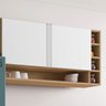 Armário Aéreo Vanessa 2 Portas 105 Cm Amendoa Branco Ajl - 3