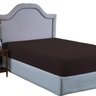 Lençol Cama Box Queen 400 Fios com Elástico Toque Extra Macio:marrom - 1
