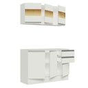 Ver imagem 6 de Armário de Cozinha Compacta 100% MDF 120 cm Branco Smart Madesa 01