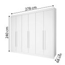 Ver imagem 2 de Guarda-Roupa Casal 6 Portas New Athos D'Doro Móveis - Branco