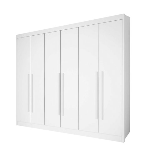 Guarda-Roupa Casal 6 Portas New Athos D'Doro Móveis - Branco