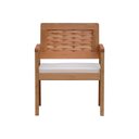 Ver imagem 4 de Poltrona Garden Madeira Maciça Assento Estofado Encosto Trançado Madeira - Natural Acquablock Bege