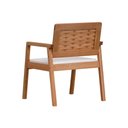 Ver imagem 3 de Poltrona Garden Madeira Maciça Assento Estofado Encosto Trançado Madeira - Natural Acquablock Bege