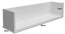Ver imagem 2 de Kit 3 Prateleiras Mdf Premium 60x20cm Branco Tx