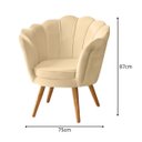 Ver imagem 5 de Poltrona Pétala Flor Decorativa Estilo Sofisticado Recepção:bege