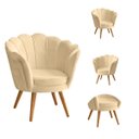 Ver imagem 4 de Poltrona Pétala Flor Decorativa Estilo Sofisticado Recepção:bege