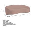 Ver imagem 3 de Kit Sofá 3 Lugares 180cm e Poltrona Orgânica Luxo Recepção Amore Linho Rose