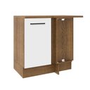 Ver imagem 1 de Balcão De Canto Agata 1 Porta - Rustic/branco Rustic/branco