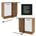 Ver imagem 5 de Balcão De Canto Agata 1 Porta - Rustic/branco Rustic/branco