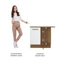 Ver imagem 7 de Balcão De Canto Agata 1 Porta - Rustic/branco Rustic/branco