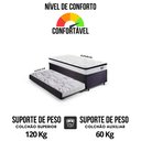Ver imagem 7 de Bicama Box Baú Suede Preto 88x188 com Colchão Cama Inhouse Molas Ensacadas Ecoflex