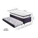 Ver imagem 2 de Bicama Box Baú Suede Preto 88x188 com Colchão Cama Inhouse Molas Ensacadas Ecoflex