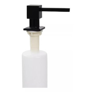 Dispenser Dosador Embutir Inox Quadrado Preto 500ml DIS-001