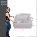 Ver imagem 5 de Gabinete Para Banheiro Gaia 60 Com Cuba Cubo Cozimax Preto